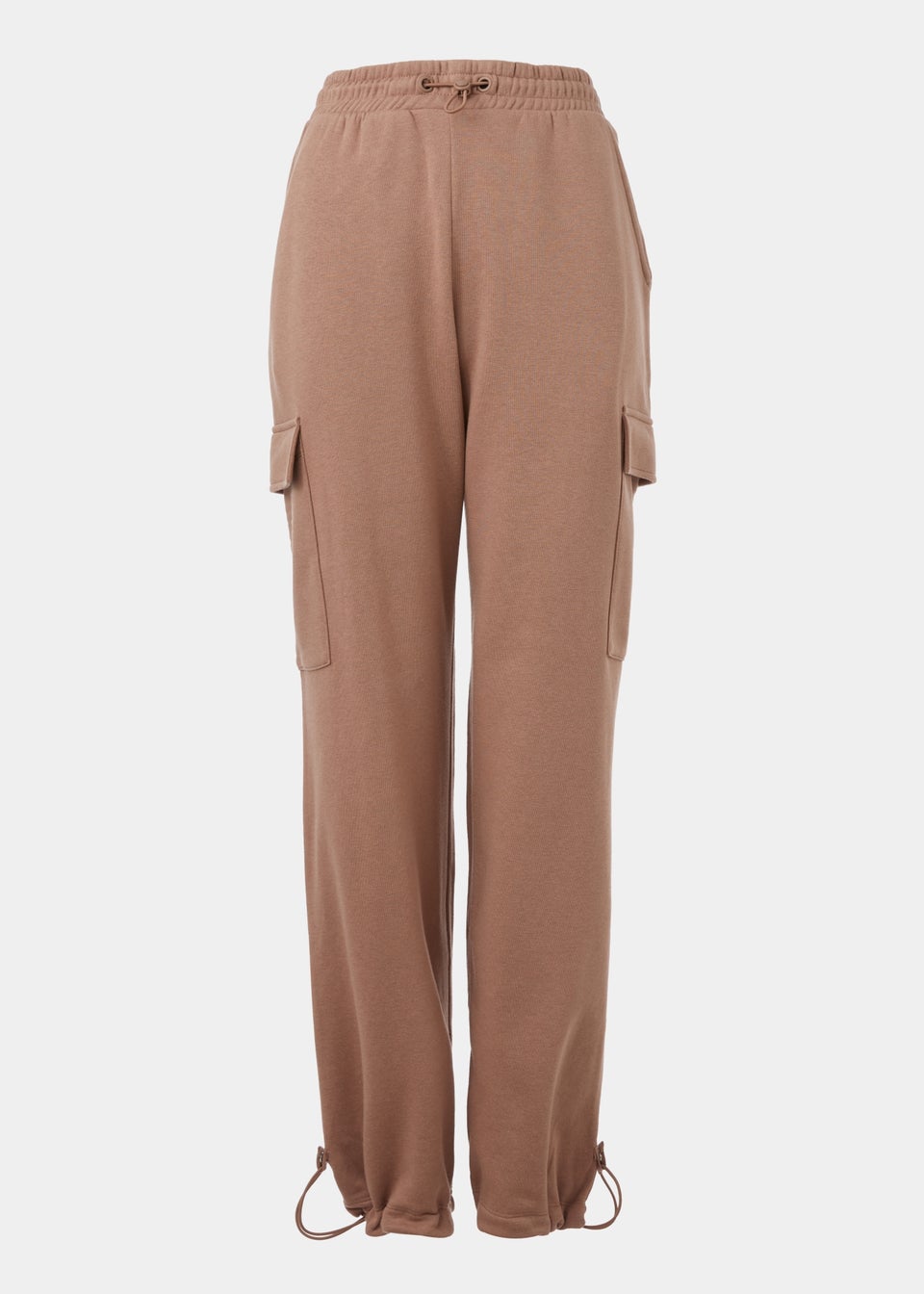 Beige Slouch Utility Joggers