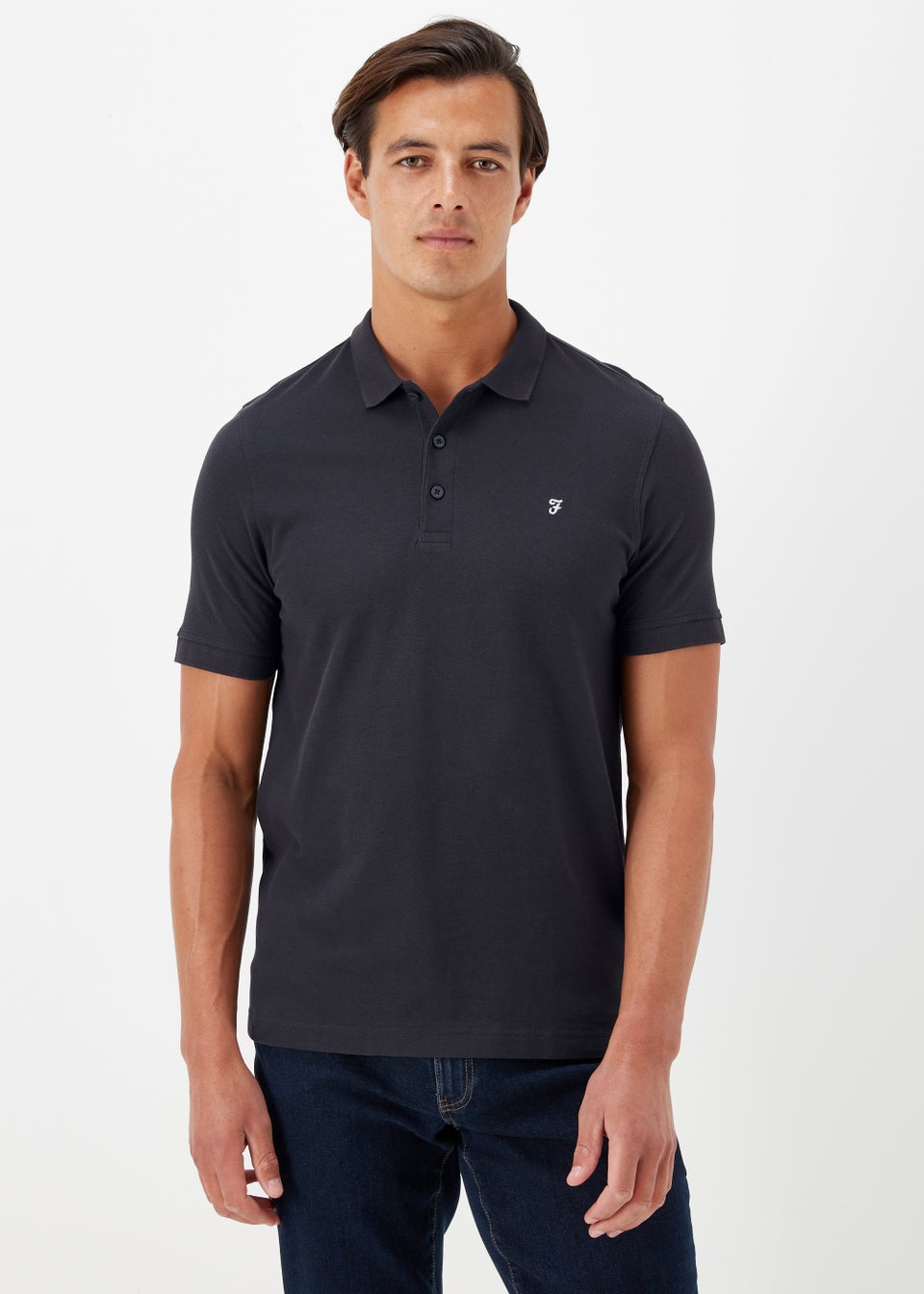 Farah Cove Navy Short Sleeve Polo Shirt