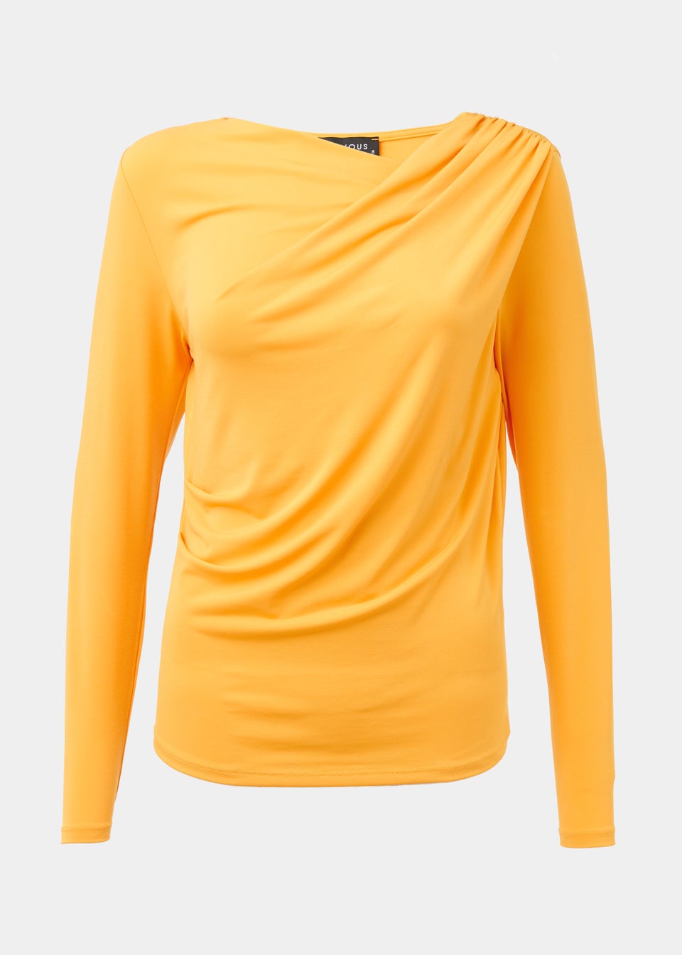 Et Vous Yellow Drape Jersey Top