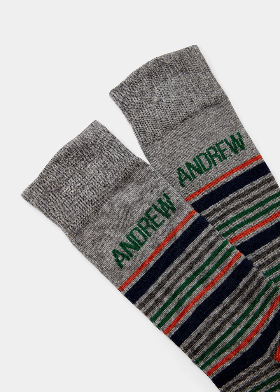 Grey Andrew Name Socks