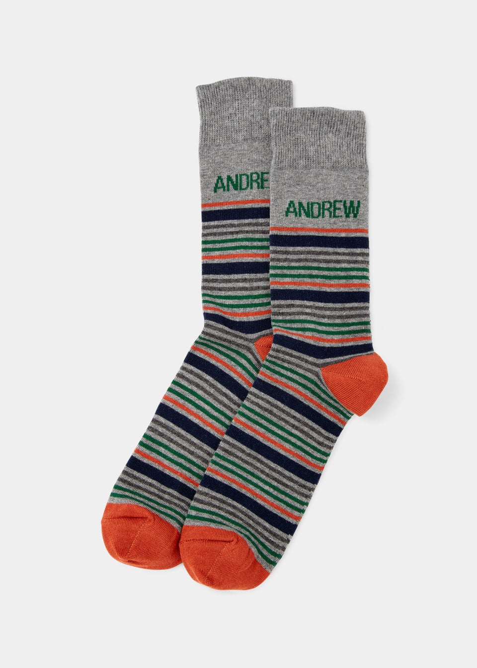 Grey Andrew Name Socks