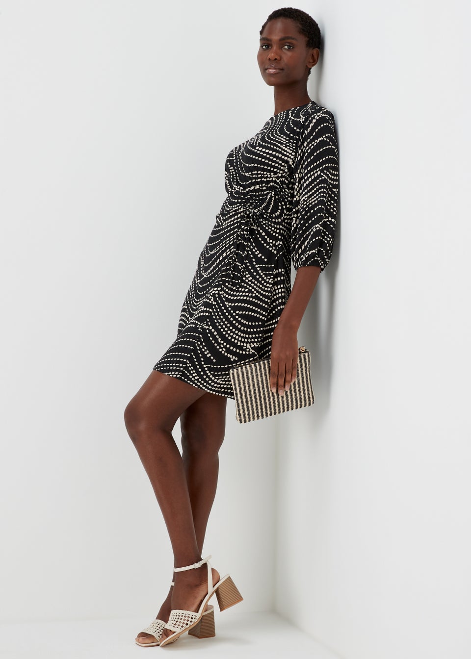 Et Vous Multicoloured Ruched Dress