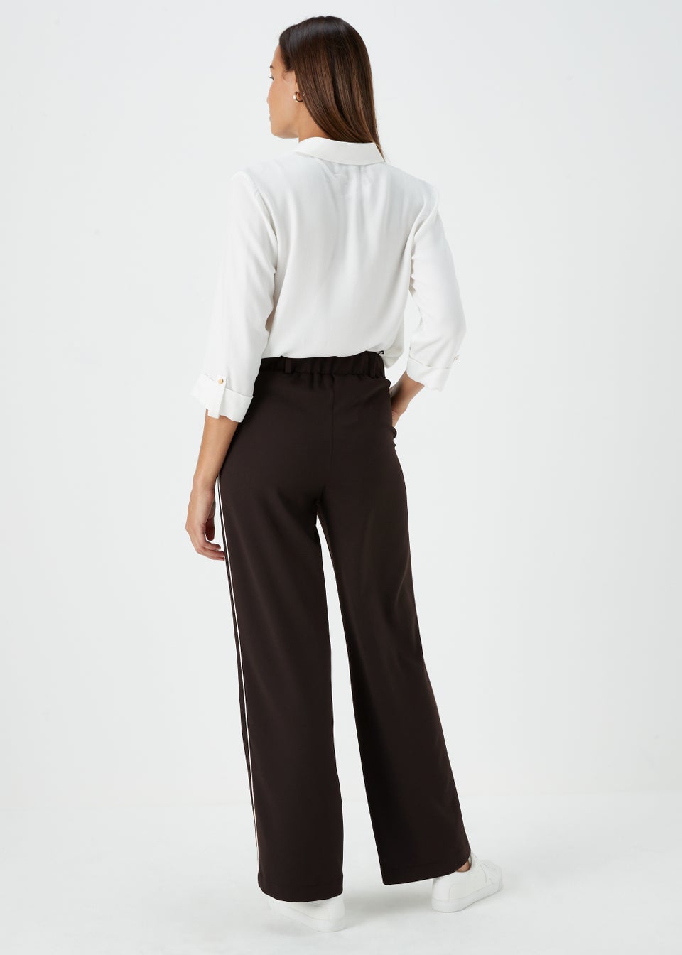 Et Vous Black Side Stripe Trousers - Matalan