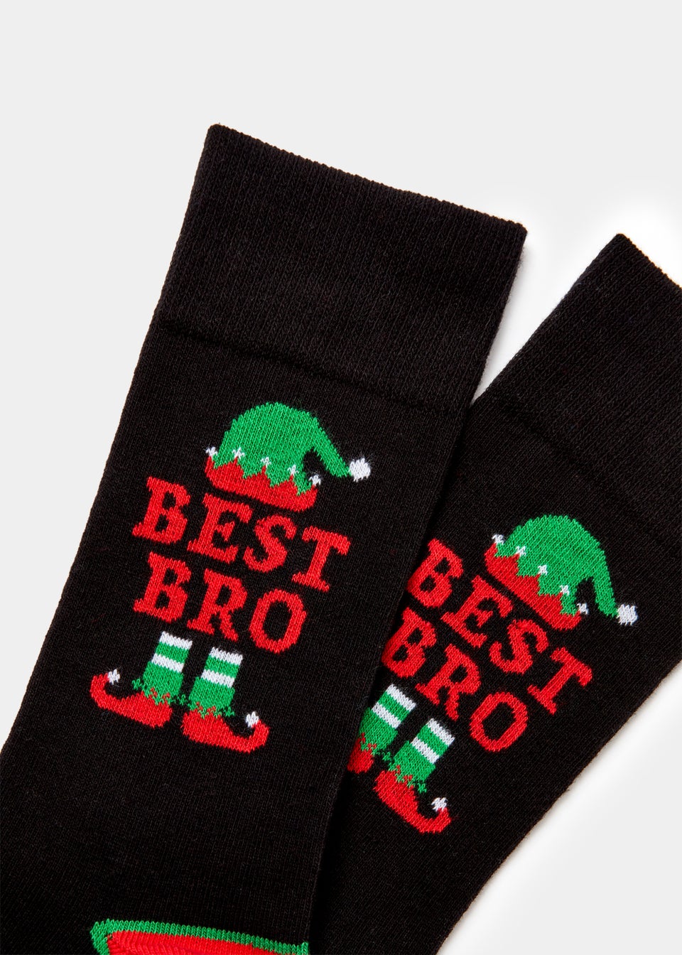 Black Best Brother Christmas Socks - Matalan