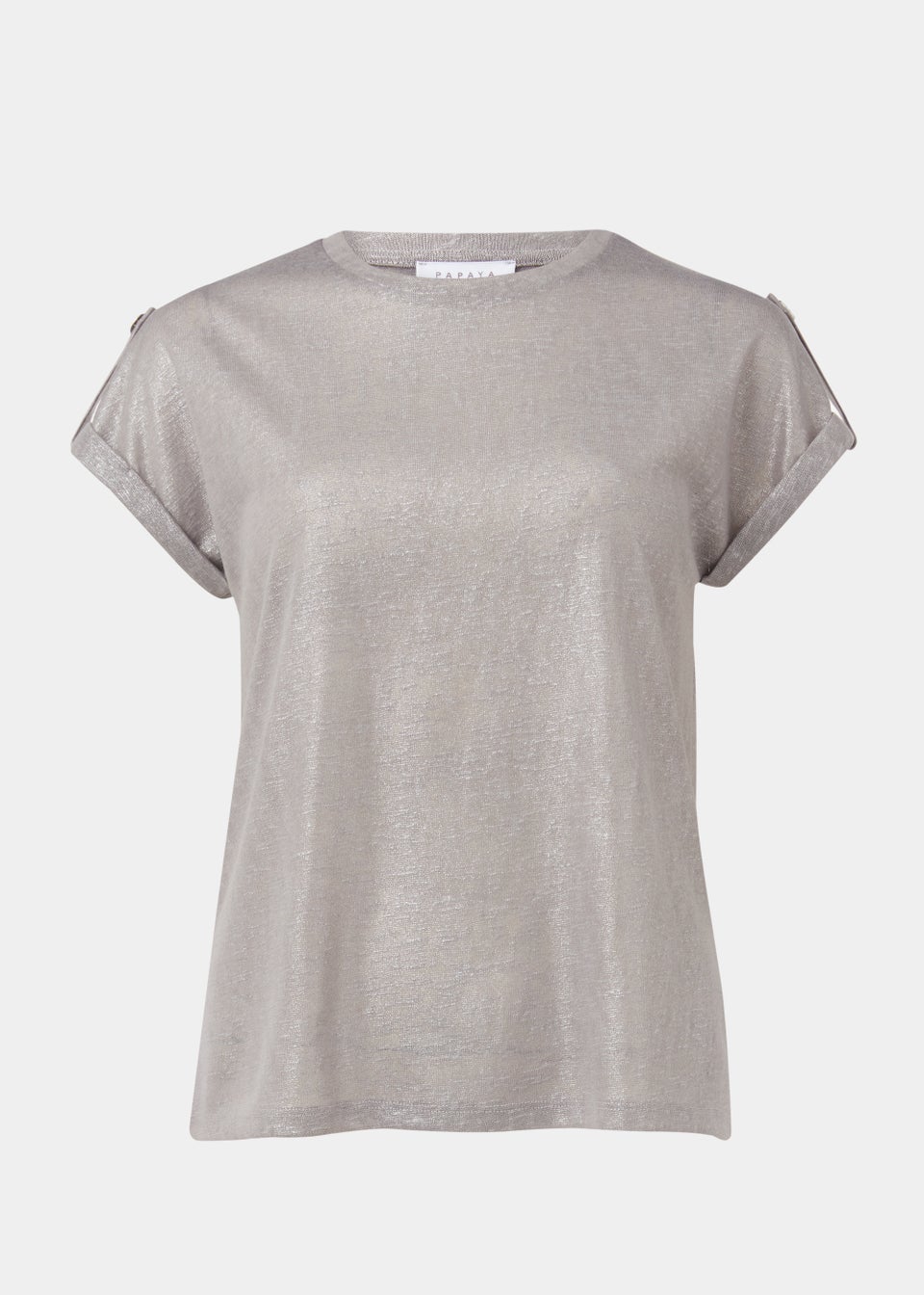 Grey Metallic T-Shirt - Matalan