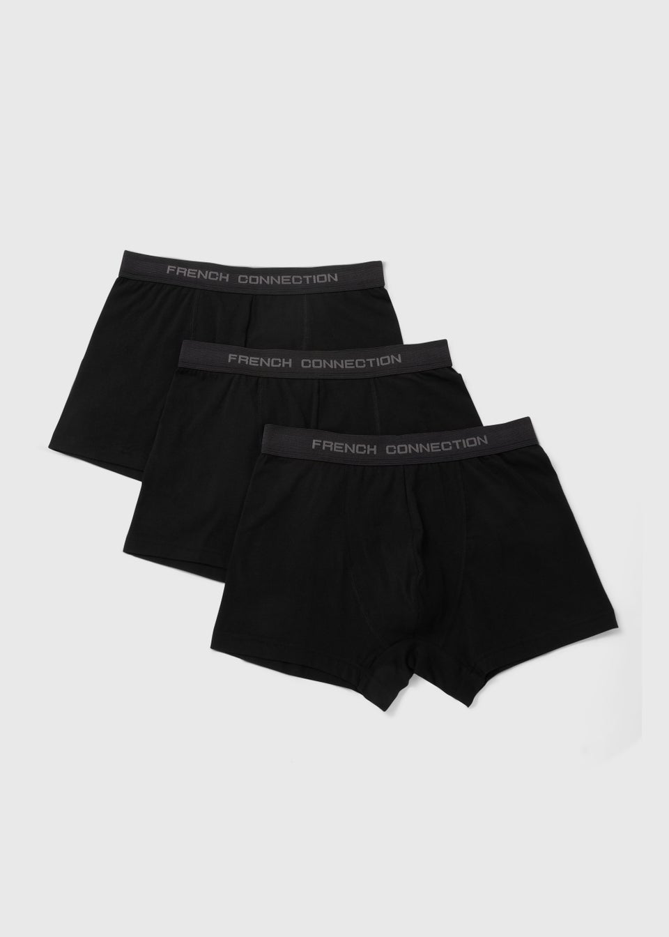 French Connection 3 Pack Black Boxers
