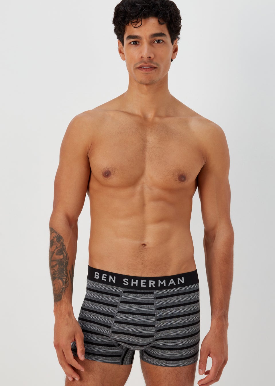 Ben Sherman 3 Pack Grey Stripe Boxers