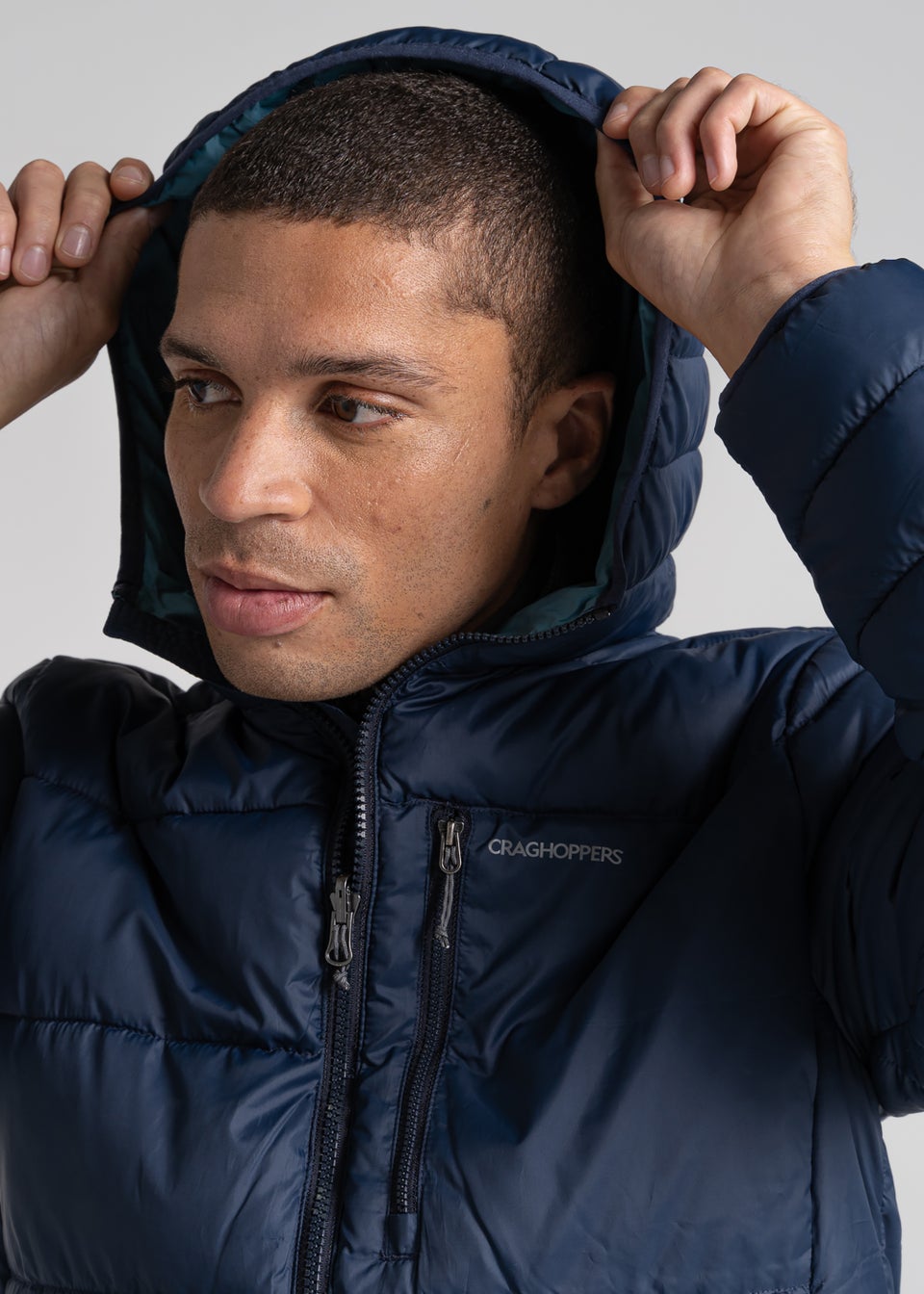 Craghoppers Navy Compresslite Hooded Jacket - Matalan