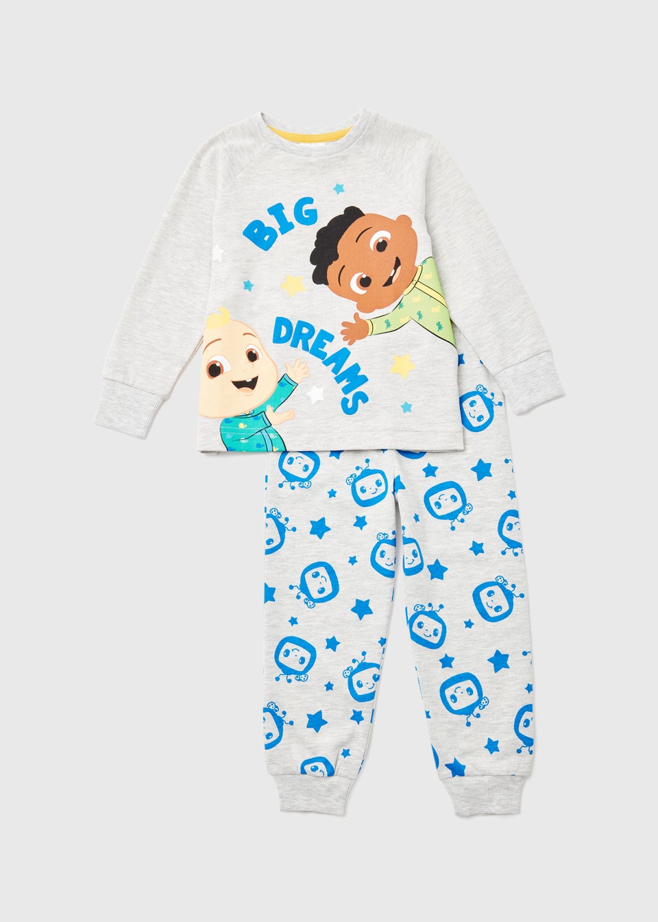Kids Blue Cocomelon Print Long Sleeve Pyjama Set (9mths-4yrs)