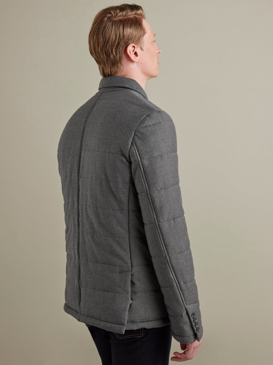 1755 Wool Quilt Blazer Grey