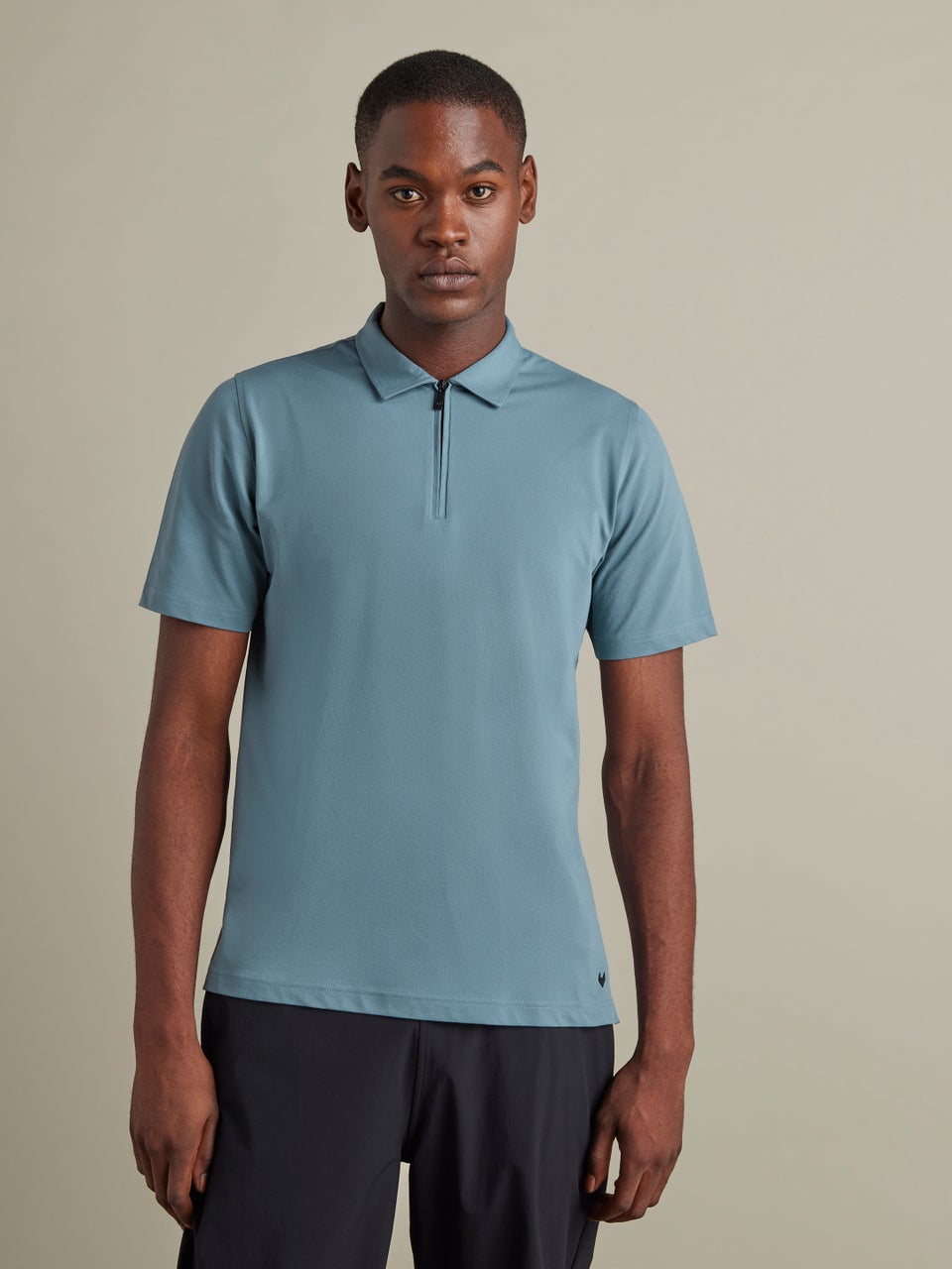 In Motion Performance Pique Polo Blue