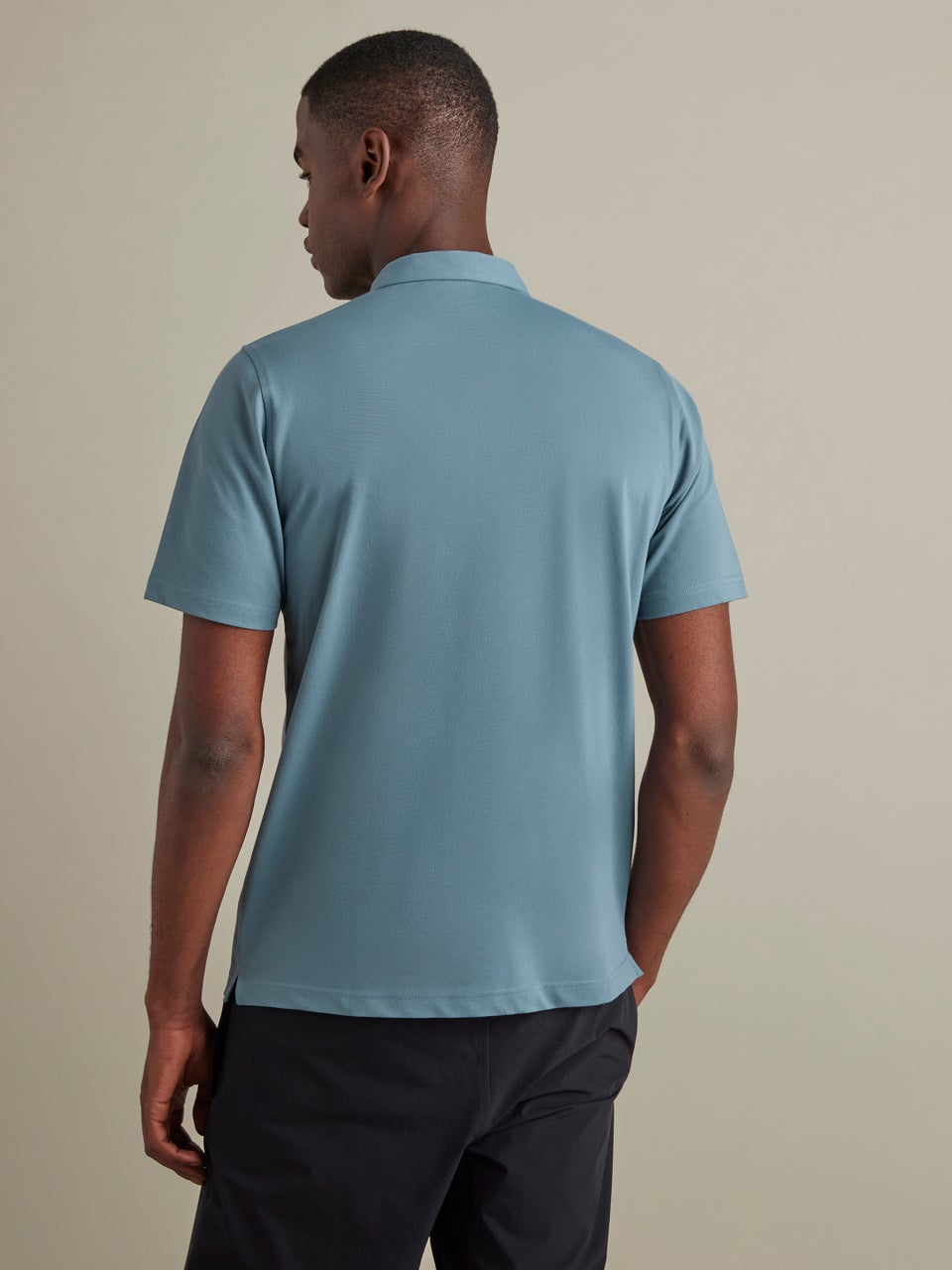 In Motion Performance Pique Polo Blue
