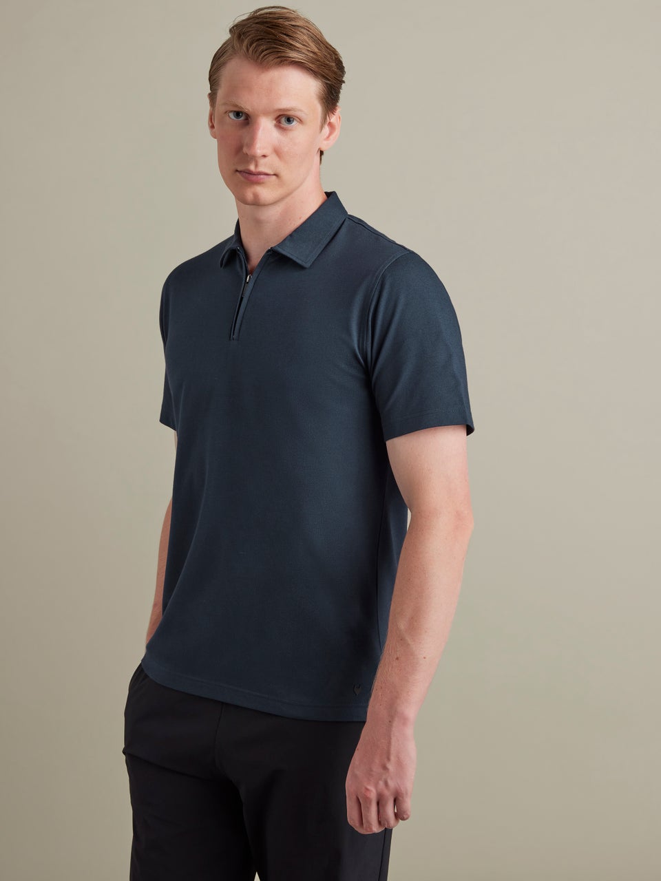 In Motion Performance Pique Polo Navy