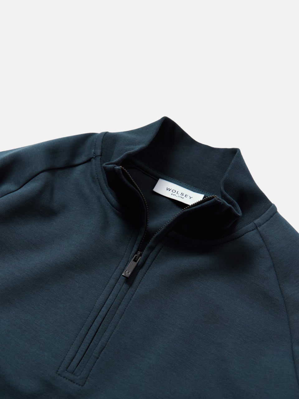 Premium Essentials Zip Neck Sweatshirt Navy