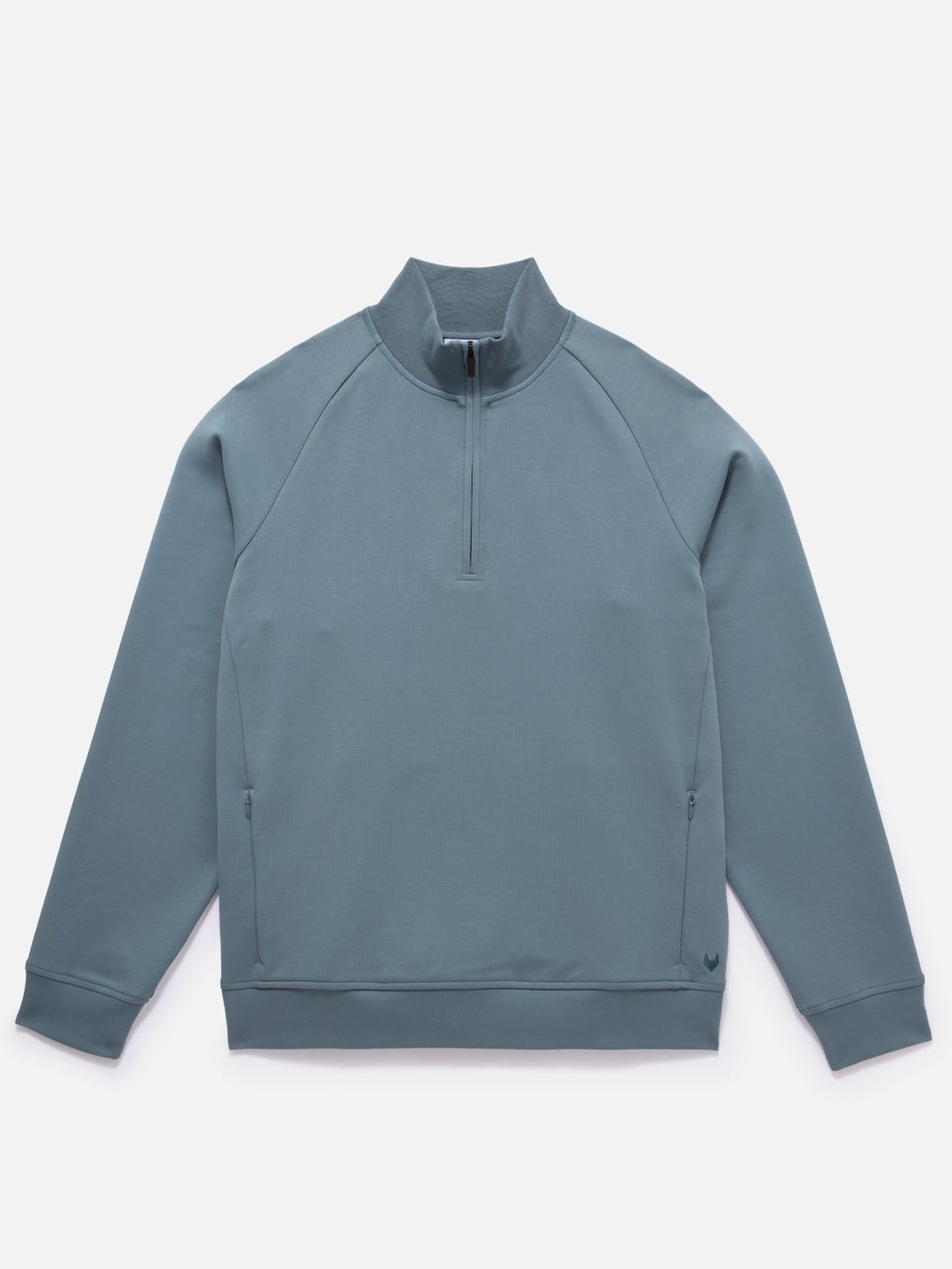 Premium Essentials Zip Neck Sweatshirt Blue