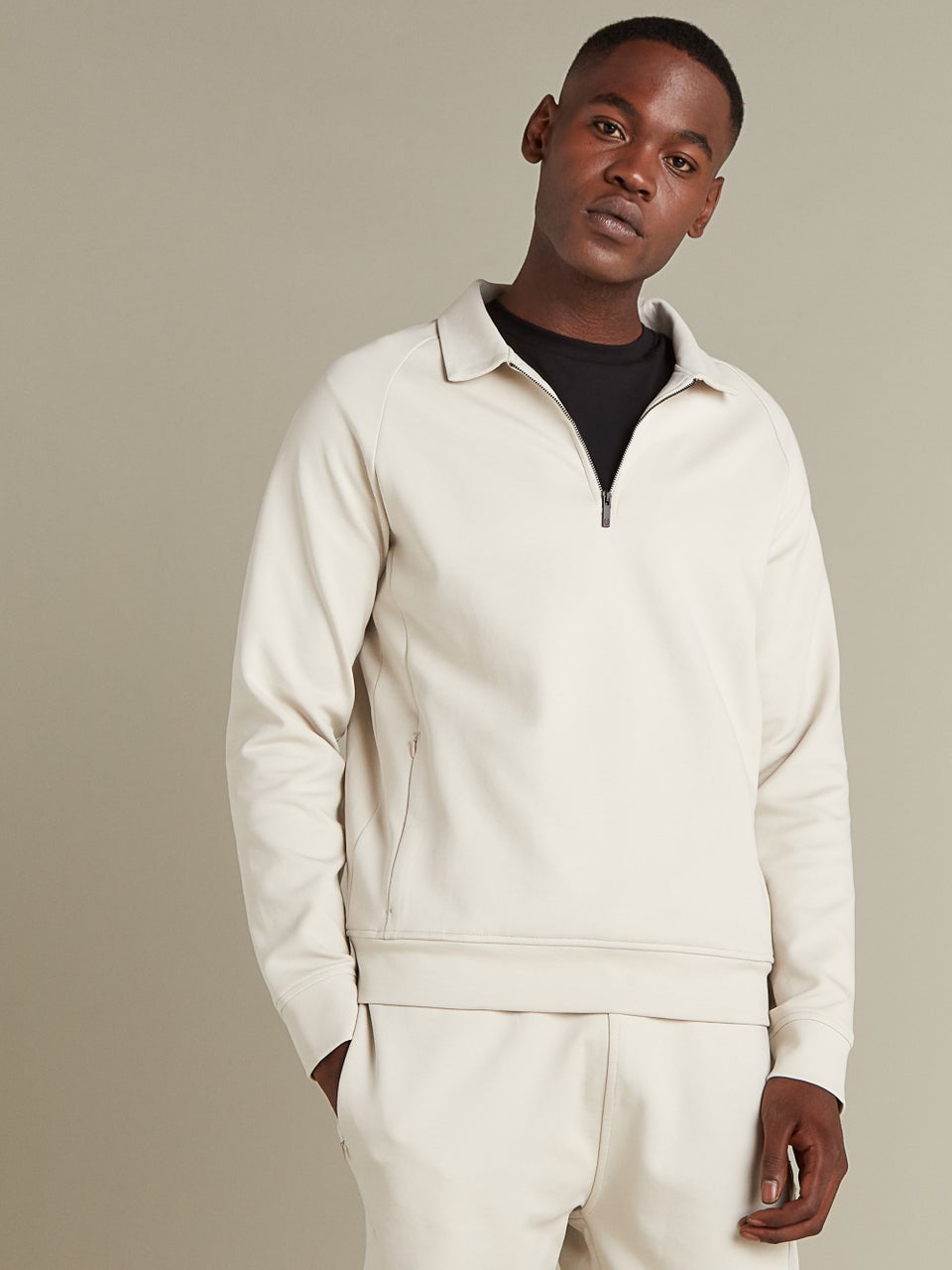 Premium Essentials Polo Sweatshirt Beige