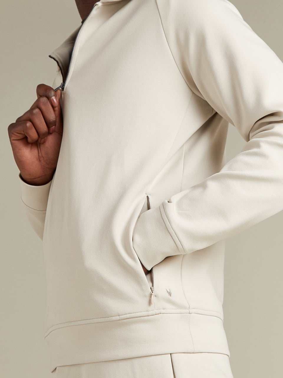 Premium Essentials Polo Sweatshirt Beige