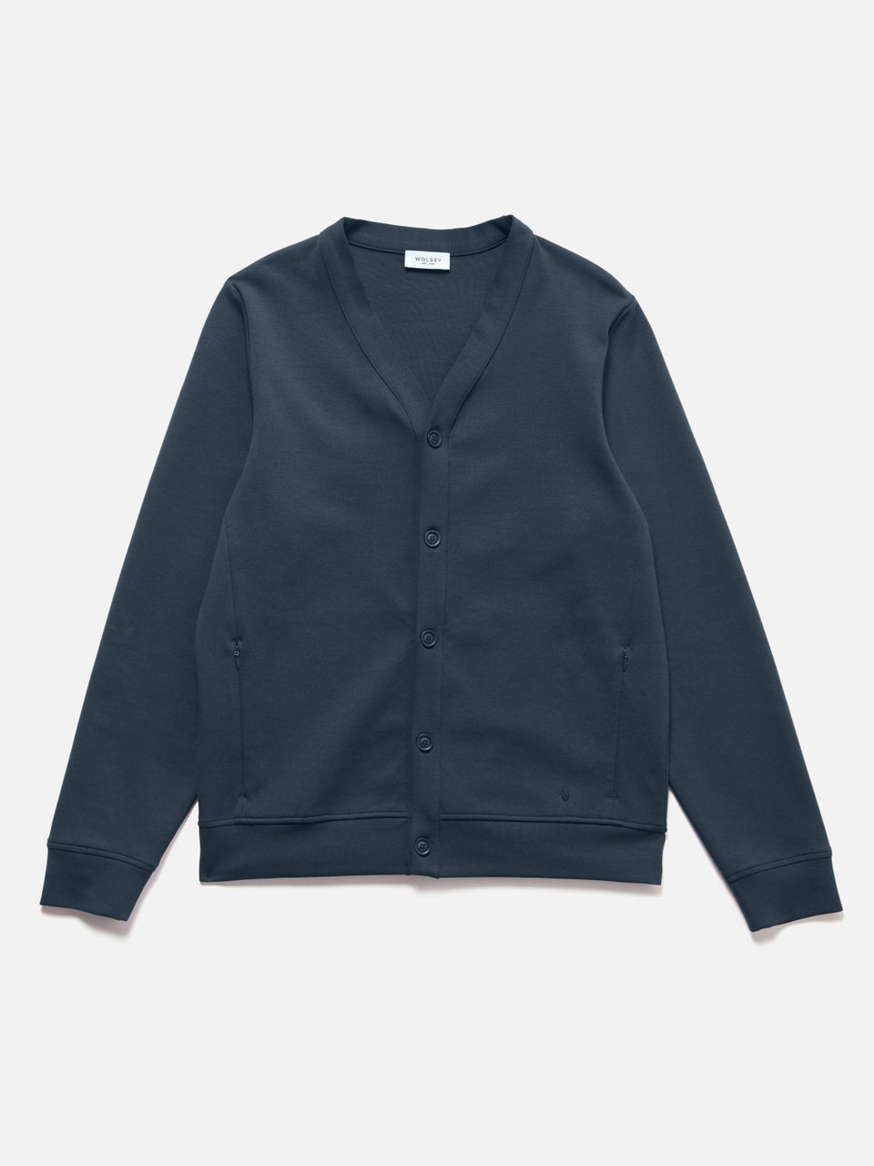 Premium Essentials Cardigan Sweatshirt Navy