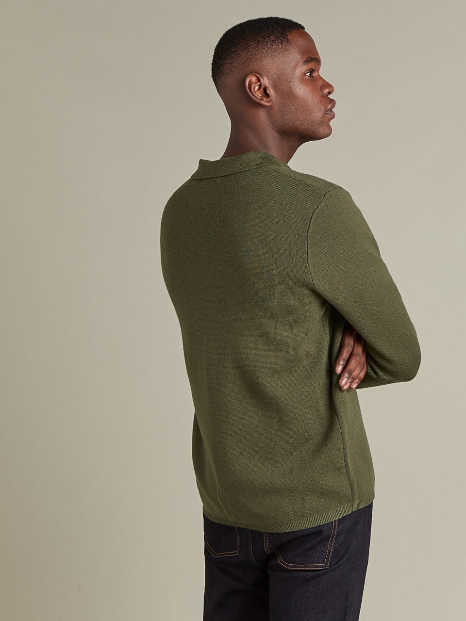 Mens olive hot sale green cardigan