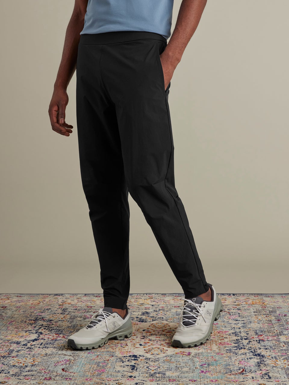 In Motion Performance Nylon Track Pant Black