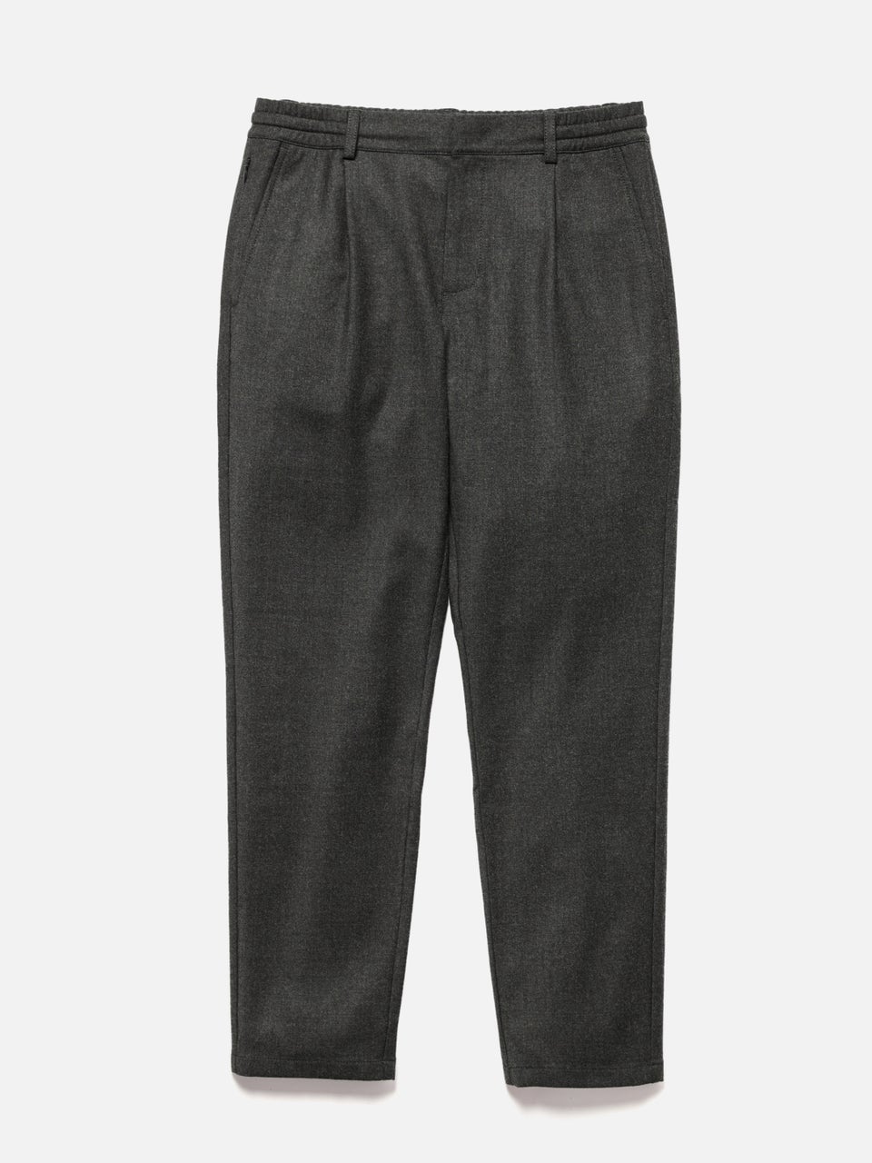 Smart Drawstring Trouser Charcoal Marl