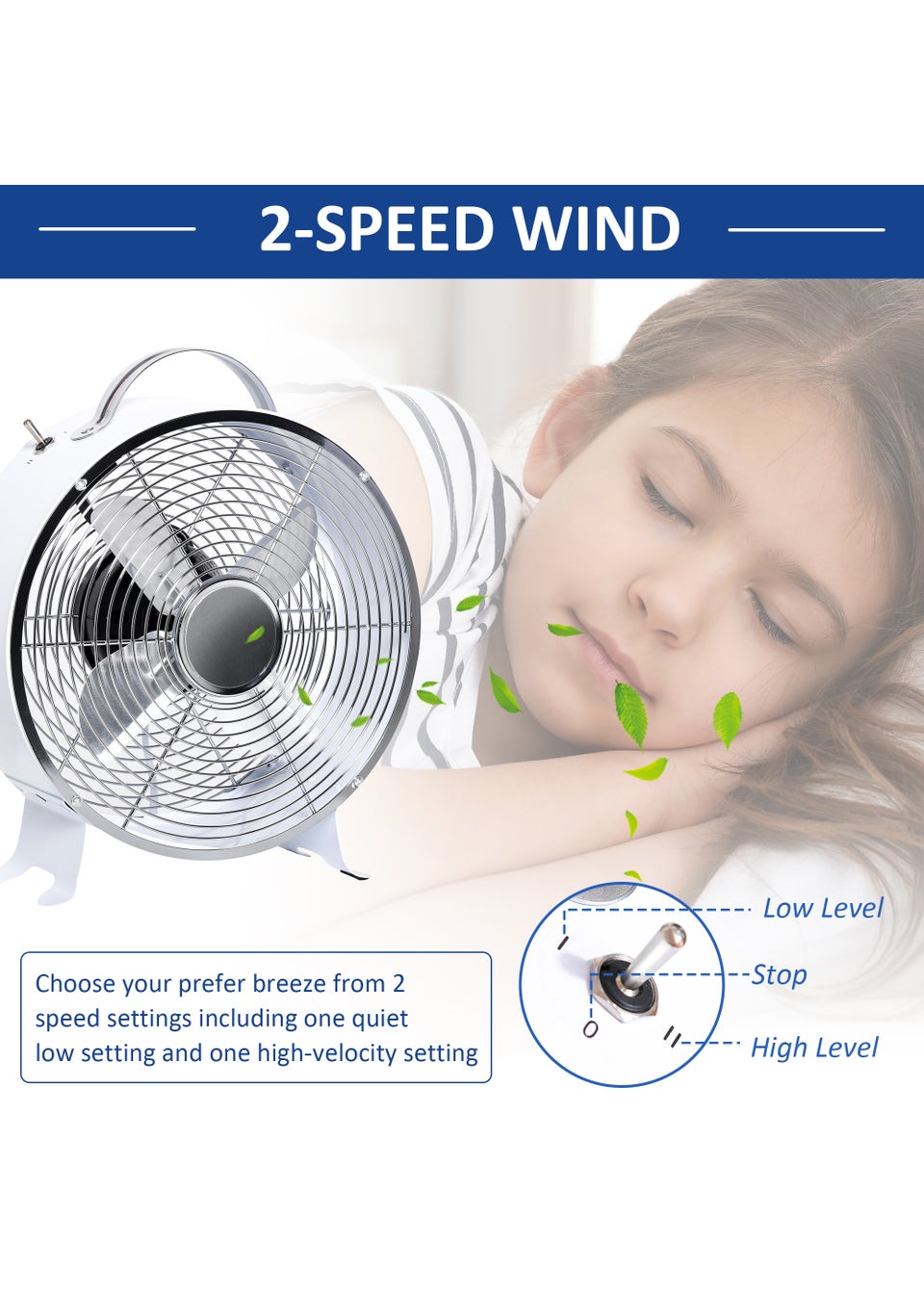 HOMCOM Table Fan