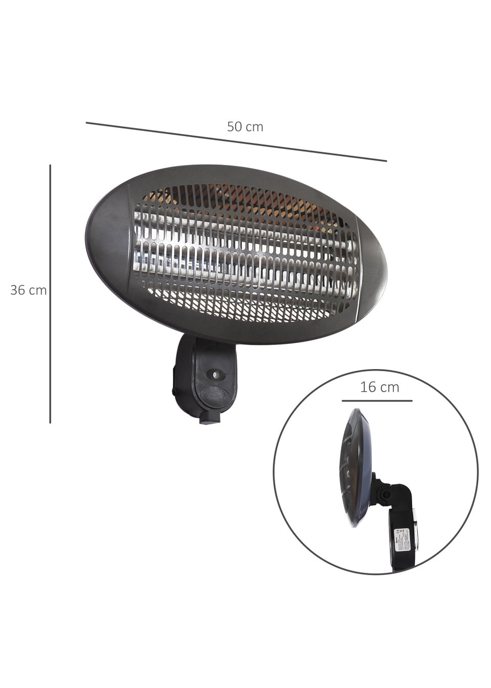 Outsunny Hanging Patio Heater