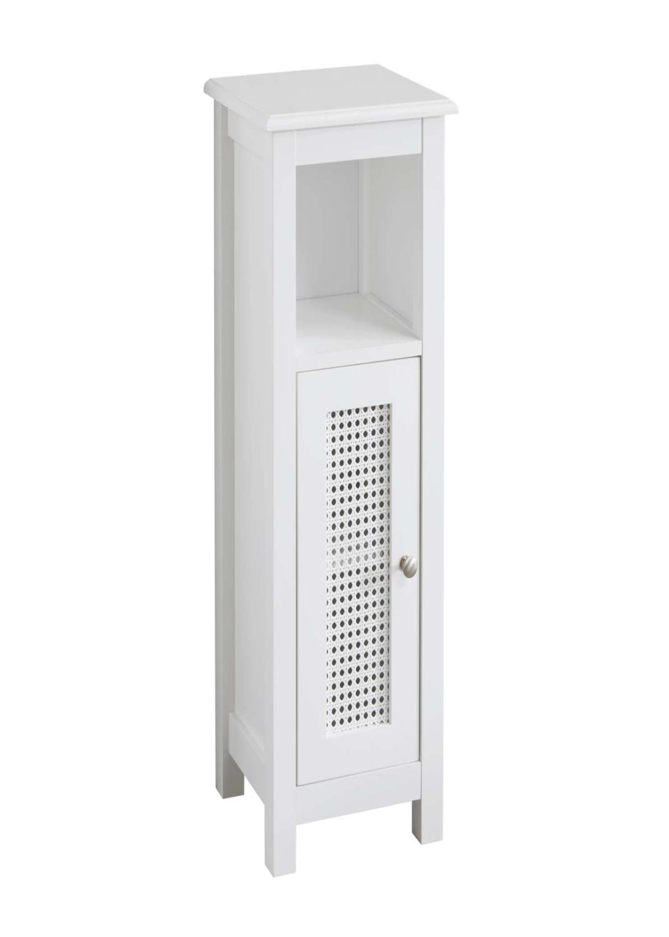 Lloyd Pascal Raffia Single Door Cabinet White