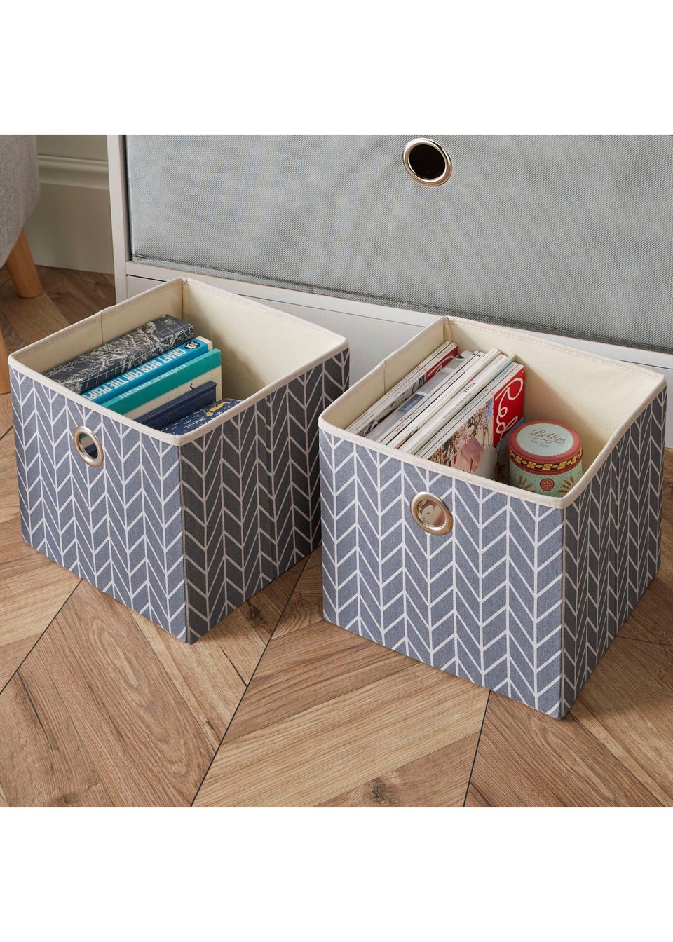 Lloyd Pascal Jazz Chevron 2+2 Storage Unit (83cm x 63cm x 30cm)