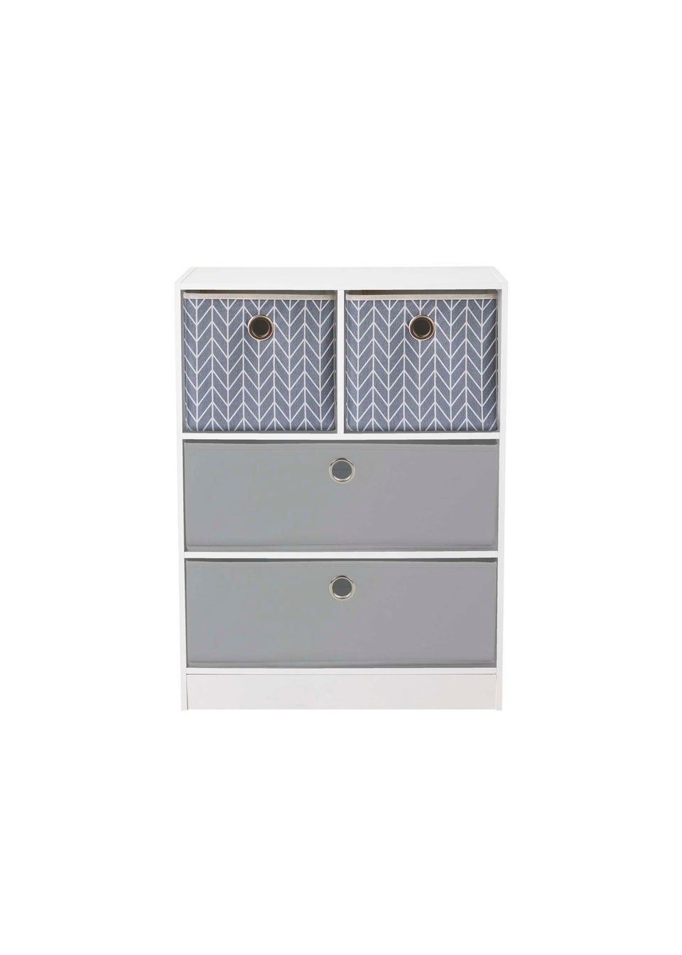 Lloyd Pascal Jazz Chevron 2+2 Storage Unit (83cm x 63cm x 30cm)