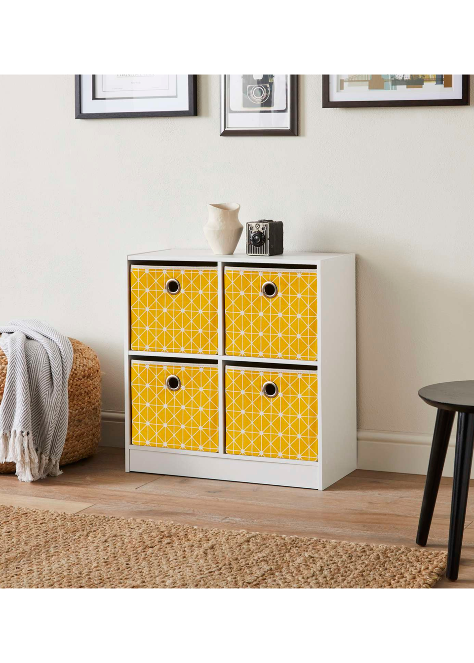 Lloyd Pascal Jazz Geometric 4 Cube Storage Unit (65cm x 63cm x 30cm)