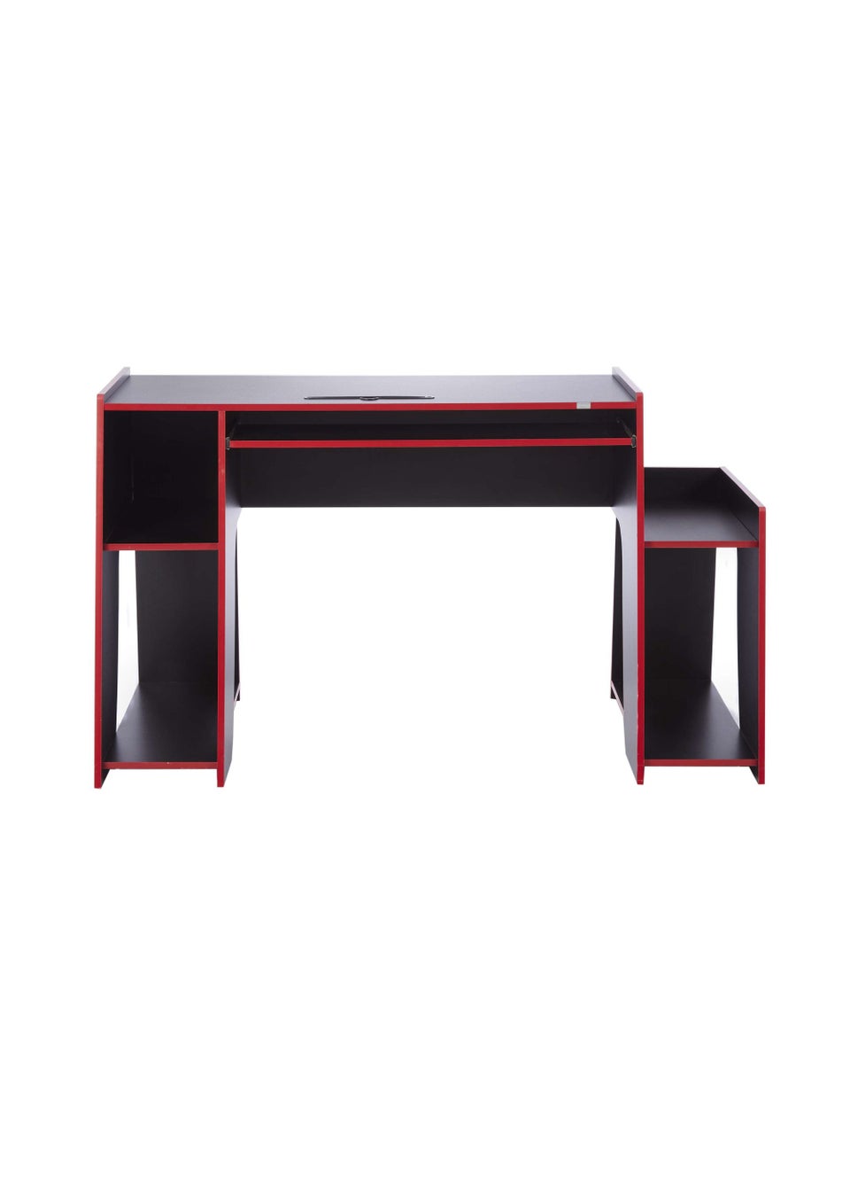 Gaming desk black store and red