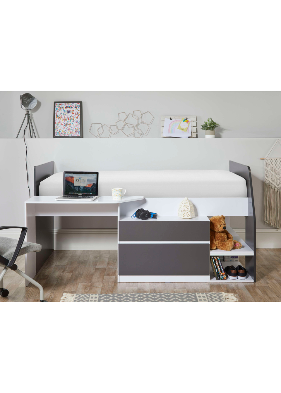 Lloyd Pascal Cabin Bed with Desk (98cm x 196cm x 131.5cm)
