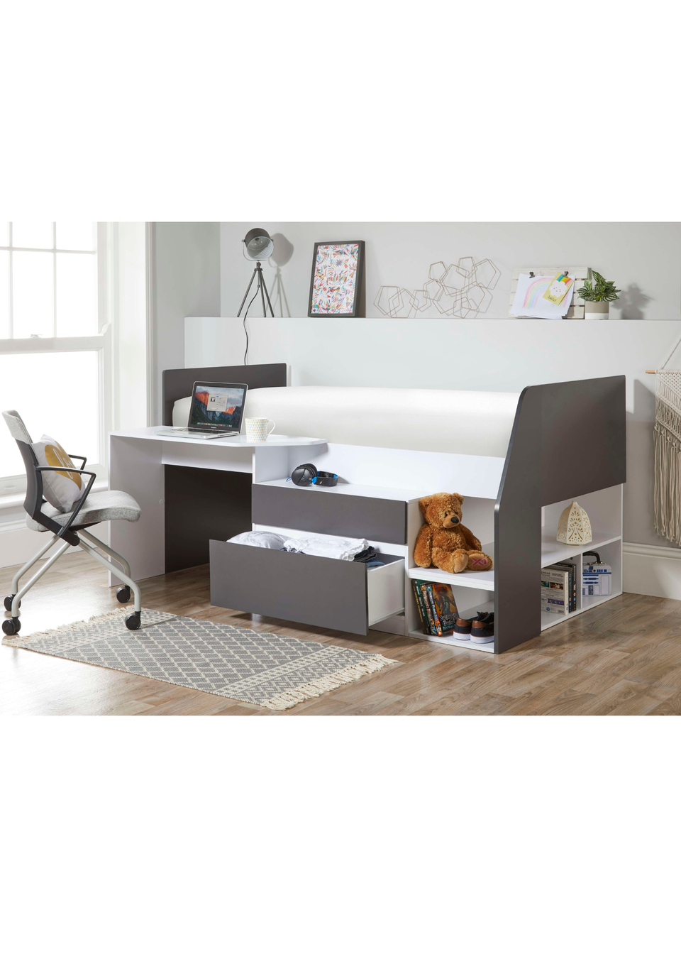 Lloyd Pascal Cabin Bed with Desk (98cm x 196cm x 131.5cm)