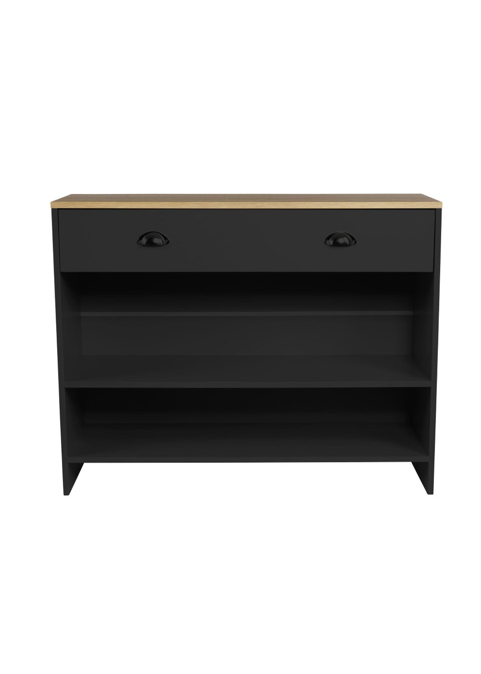 Lloyd Pascal Linwood Console with 2 shelves Black