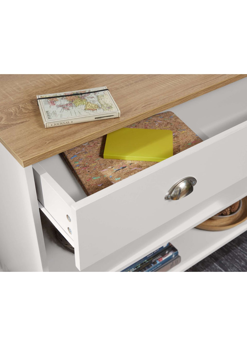 Lloyd Pascal Linwood Console with 2 shelves Cream