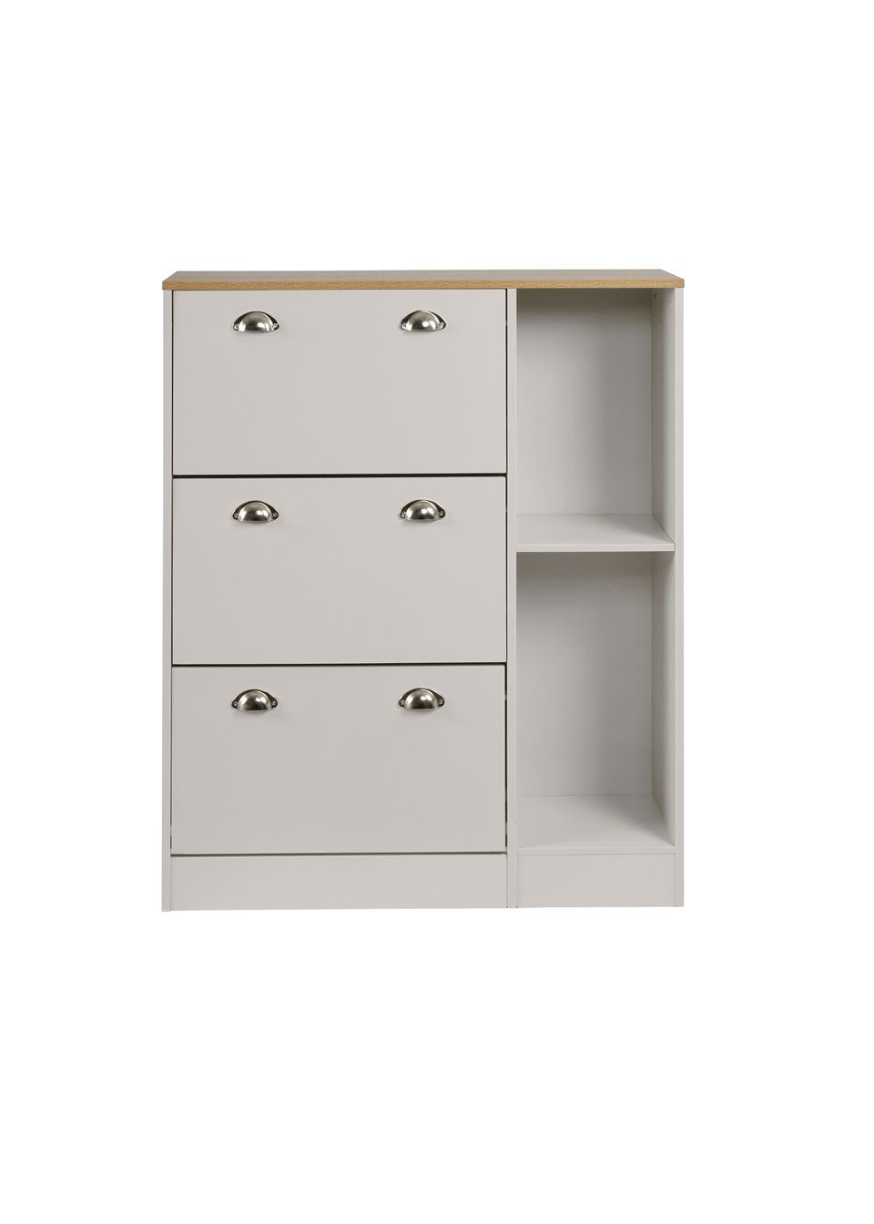 Lloyd Pascal Linwood Shoe Cabinet Cream Matalan