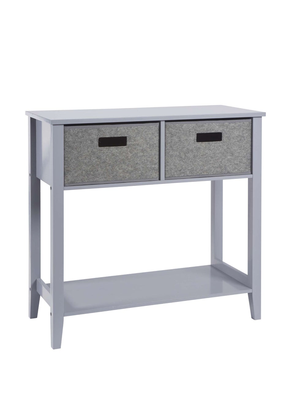 Lloyd Pascal Moor Console Grey with 2 Felt Drawers and Bottom Shelf