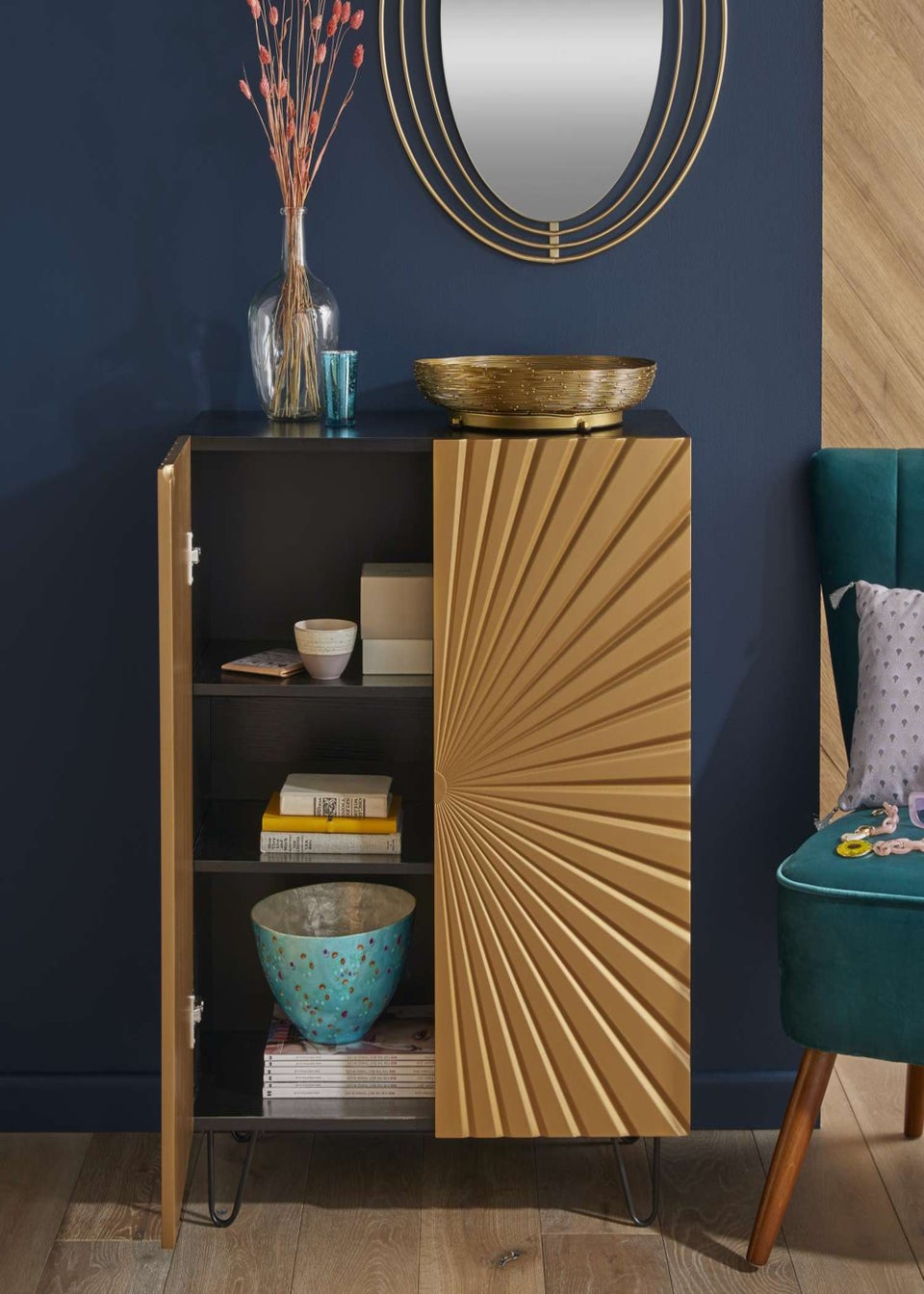 Lloyd Pascal Lustre Cabinet with 2 Doors