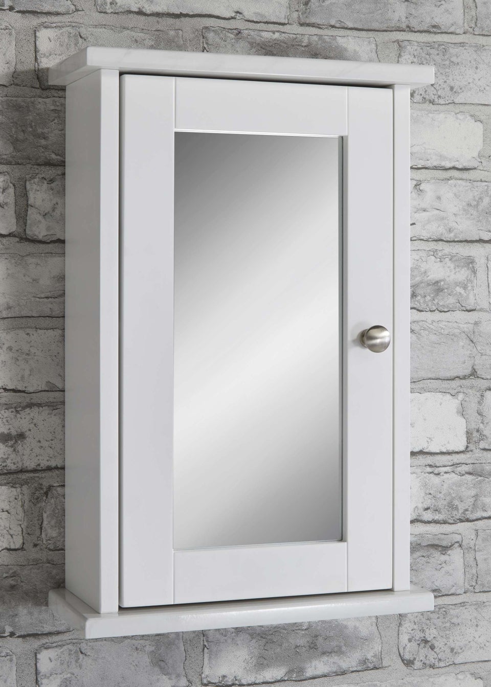 Lloyd Pascal Marble Effect Top Single Mirror Cabinet