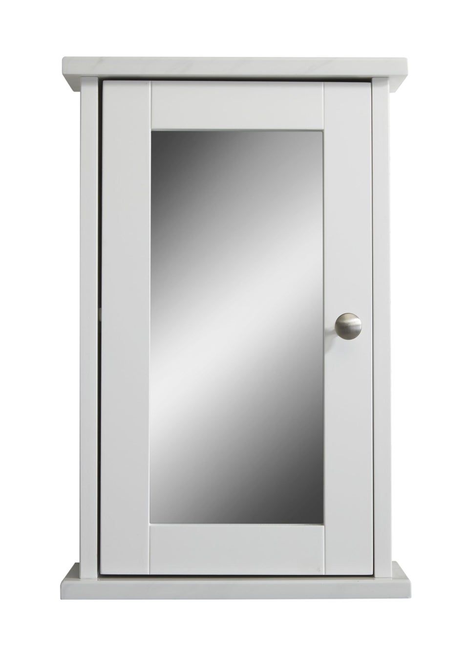 Lloyd Pascal Marble Effect Top Single Mirror Cabinet (46cm x 30cm x 14cm)