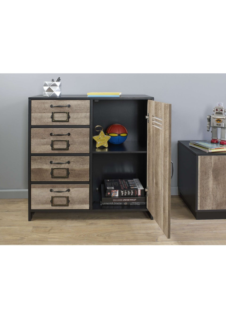 Lloyd Pascal Carno 4 Drawer and Door Unit (82cm x 80cm x 35cm)