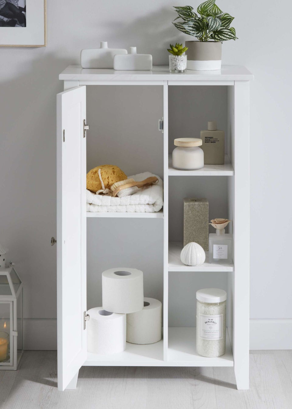 Lloyd Pascal Marble Effect Top Console Unit (91cm x 55cm x 30cm)