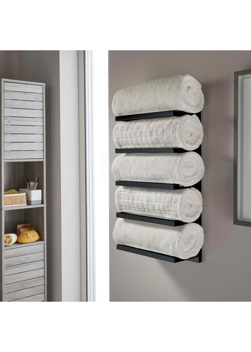 Tier wall mounted towel rack 2025