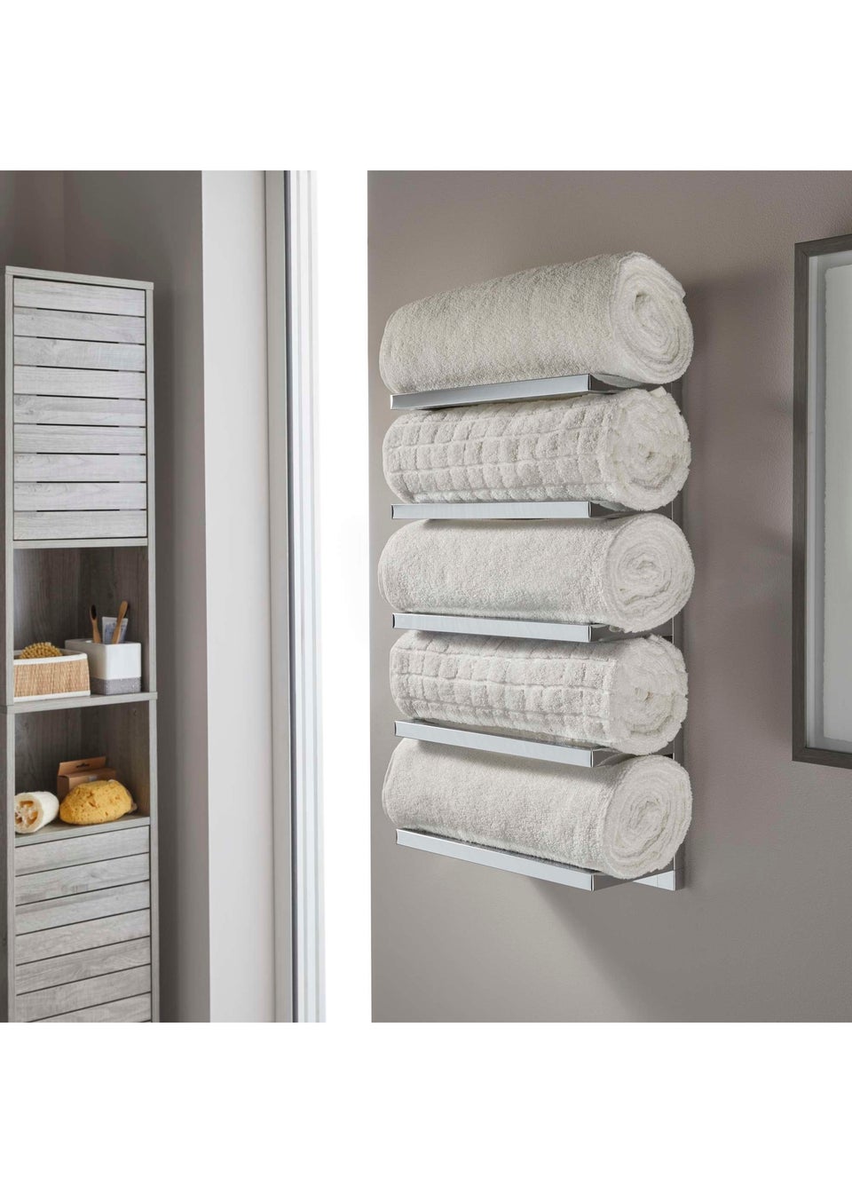 Lloyd Pascal 5 Tier Towel Rack Chrome Matalan