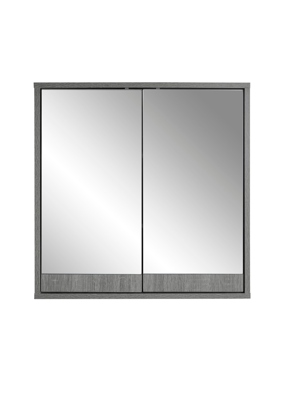 Lloyd Pascal Castleton Double Mirror Cabinet Grey (60cm x 60cm x 15cm)