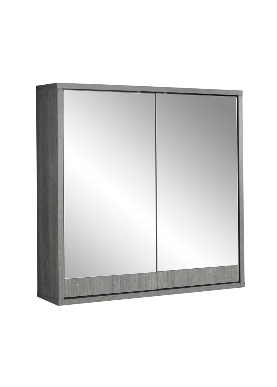 Lloyd Pascal Castleton Double Mirror Cabinet Grey (60cm x 60cm x 15cm)