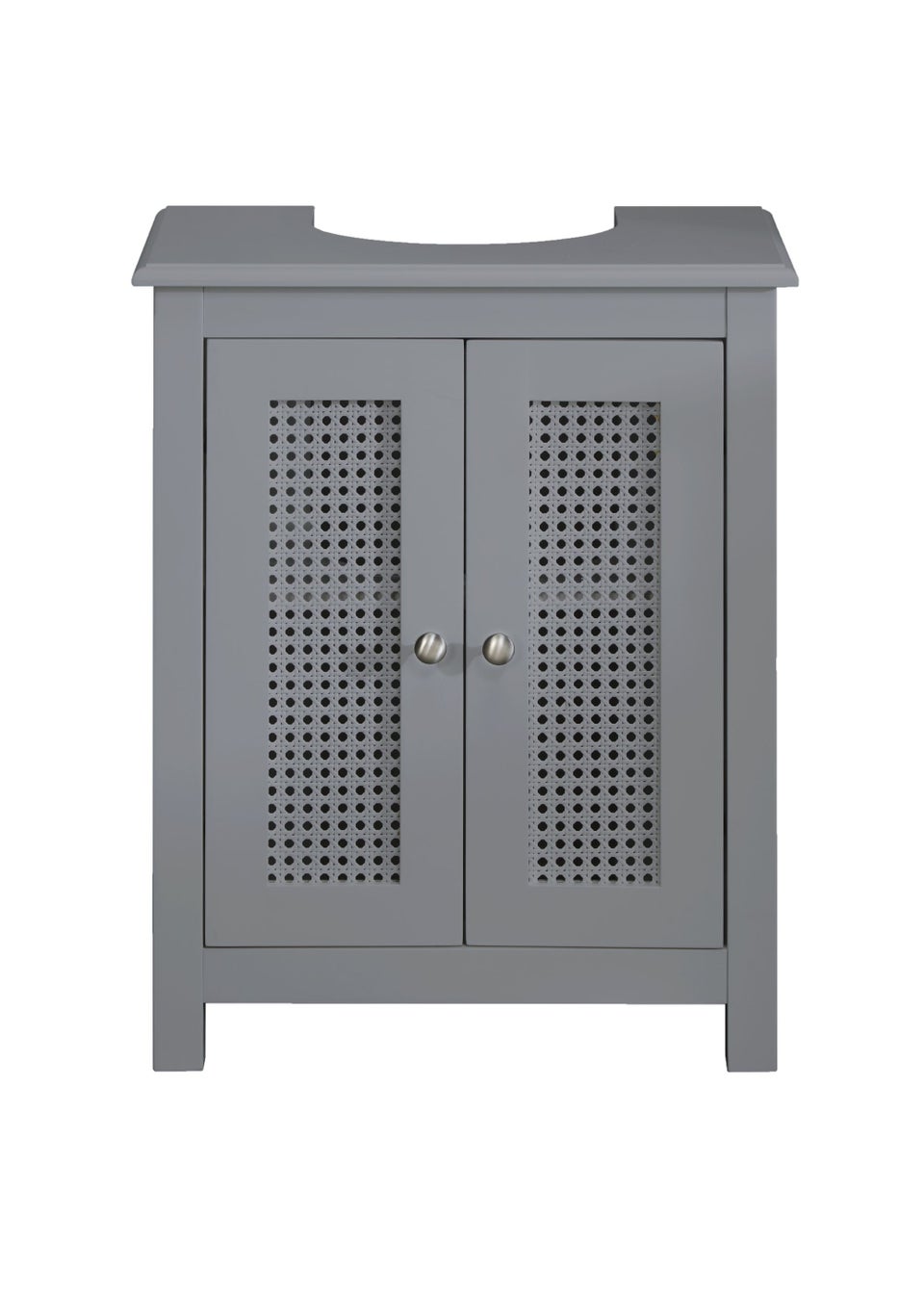 Lloyd Pascal Raffia Under Basin Sink Cabinet Grey