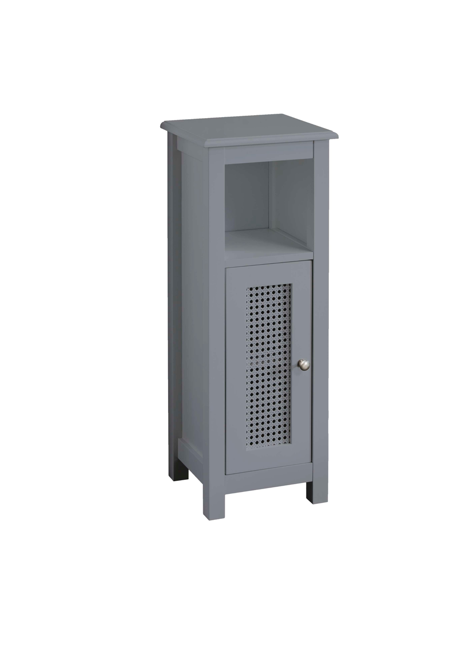 Lloyd Pascal Raffia Single Door Cabinet Grey