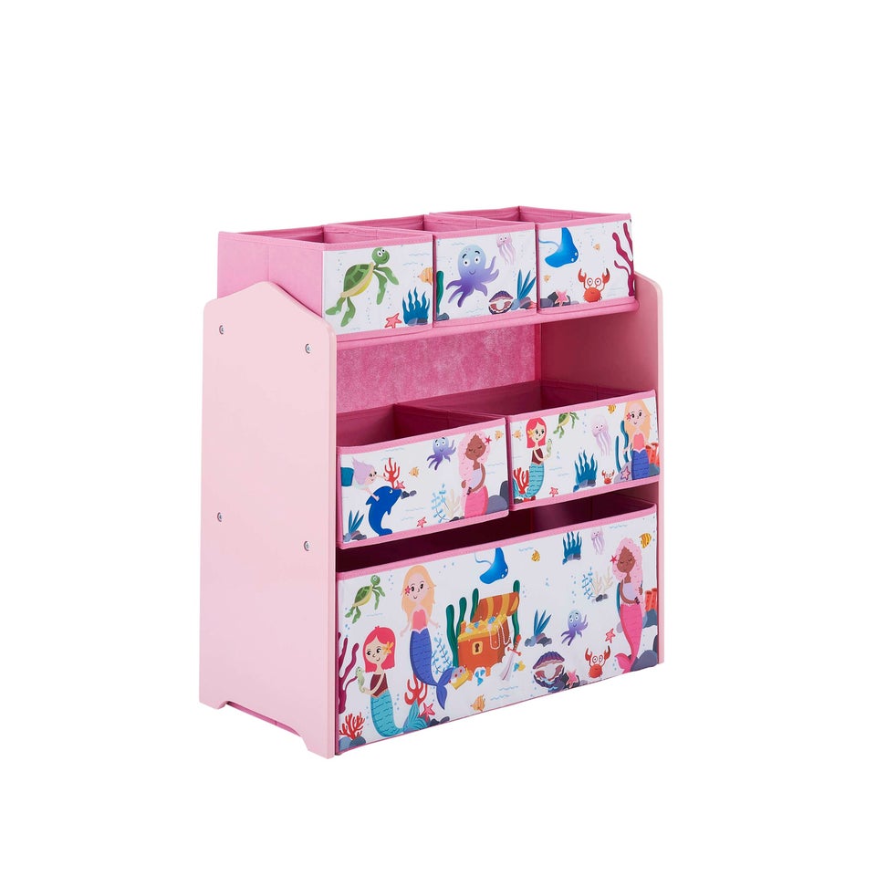 Lloyd Pascal Kids Mermaid 3 Tier Storage Organiser (65cm x 65cm x 30cm)
